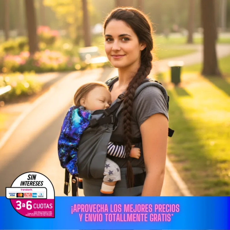 mama portea a su bebé