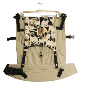 Mochila portabebés baby & toddler outdoor beige pugs